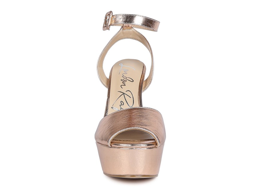 Online London Rag Rager Platform Sandal Rose Gold