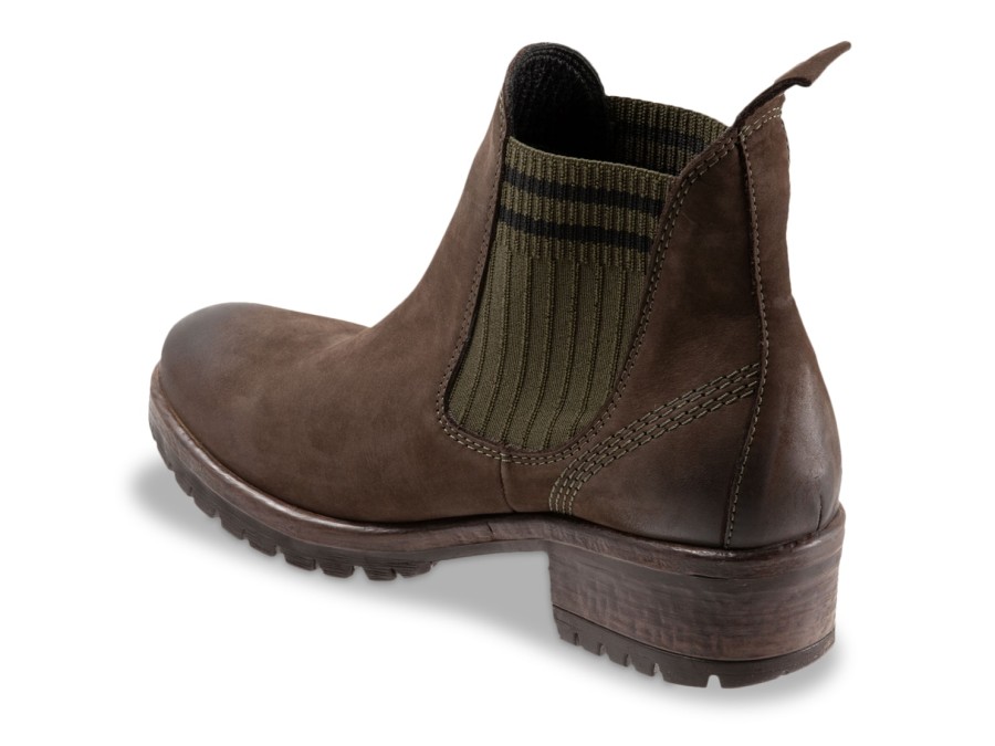 New Bueno Florida Chelsea Boot Dark Brown/Olive Green