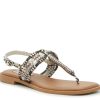 Wholesale Steve Madden Burrke Sandal Black/Silver/Off White Snake Print