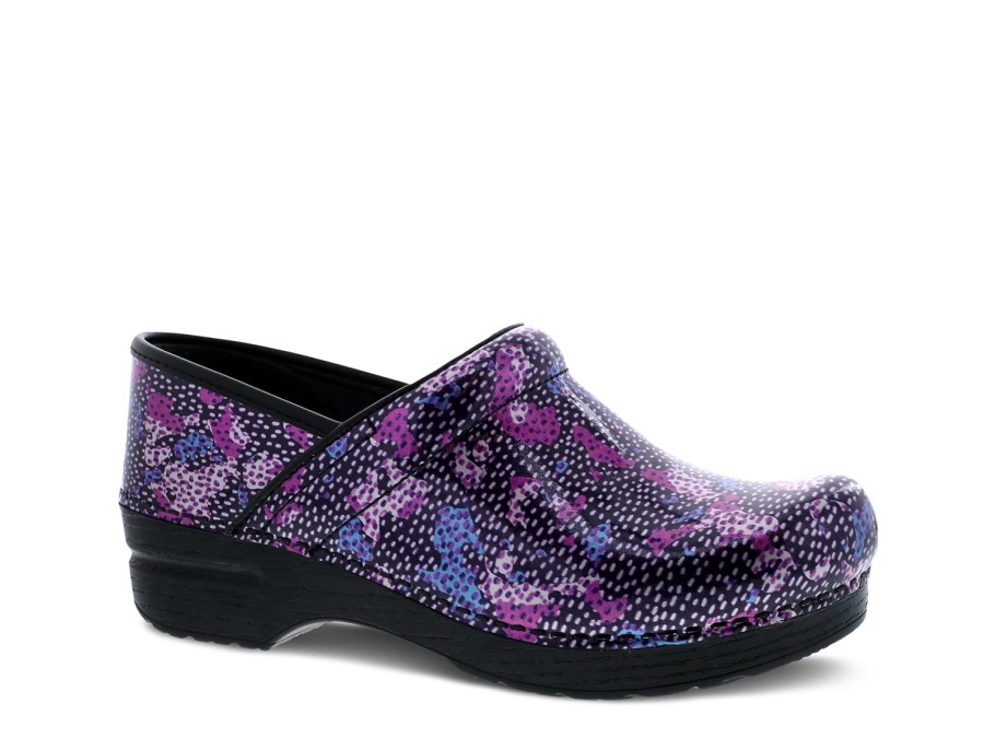 New Dansko Professional Clog Black/Purple/Blue Spotted