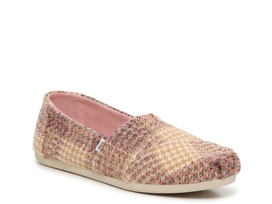 Wholesale TOMS Cloudbound Alpargata Slip-On - Women'S Pink Quartz Tweed Houndstooth