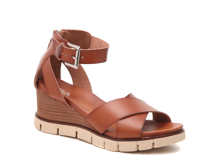 Clearance Mia Lauri Wedge Sandal Cognac