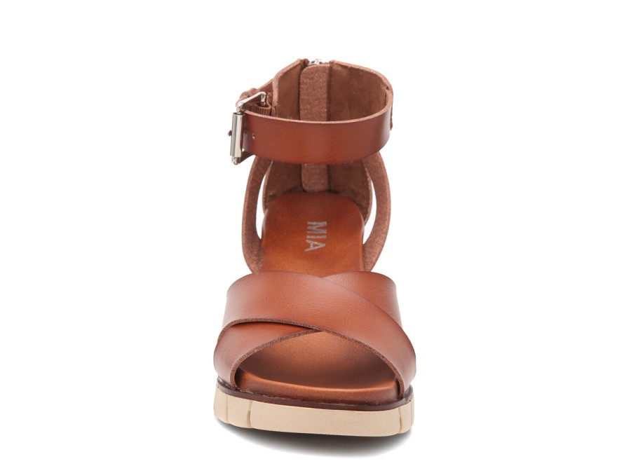 Clearance Mia Lauri Wedge Sandal Cognac