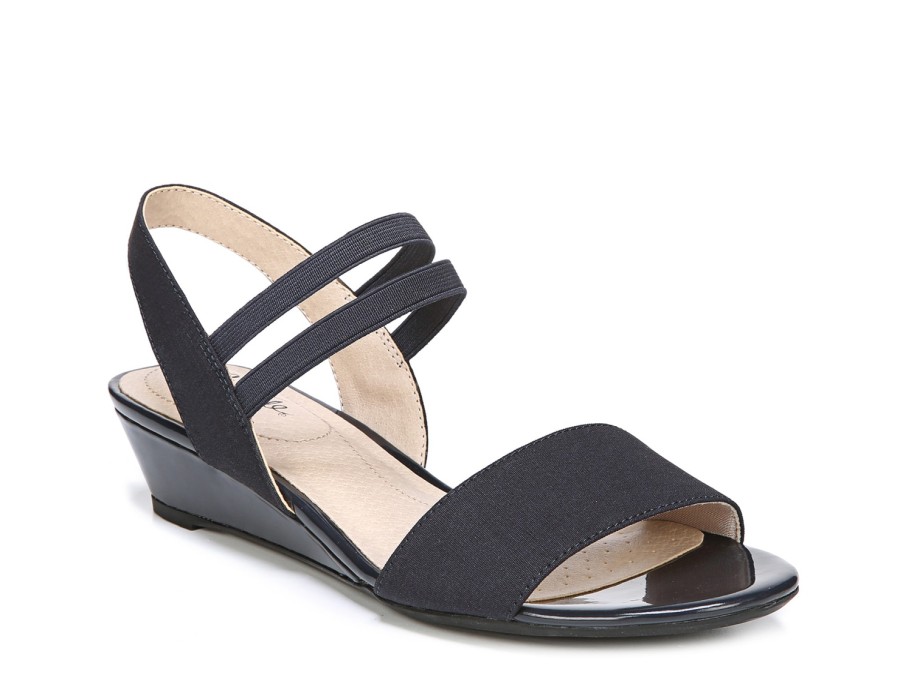 Clearance LifeStride Yolo Wedge Sandal Navy