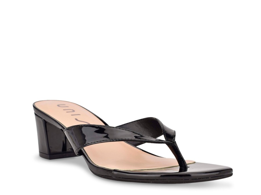 New Unisa Ally 2 Sandal Black Patent