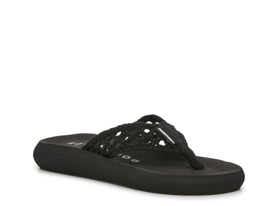 Online Rocket Dog Sunset Woven Flip Flop Black