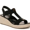 Clearance Vionic Calera Espadrille Wedge Sandal Black