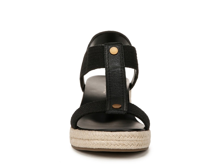 Clearance Vionic Calera Espadrille Wedge Sandal Black