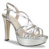 Hot Touch Ups by Benjamin Walk Wren Platform Sandal Silver Metallic