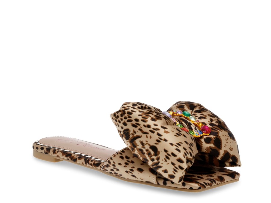 New Betsey Johnson Nakia Sandal Multicolor Leopard Print