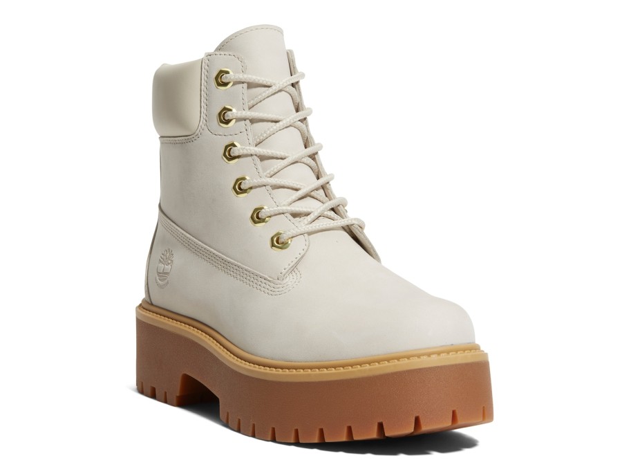 New Timberland Stone Street Waterproof Bootie - Women'S Rainy Day White