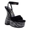 Hot London Rag Backstage Platform Sandal Black