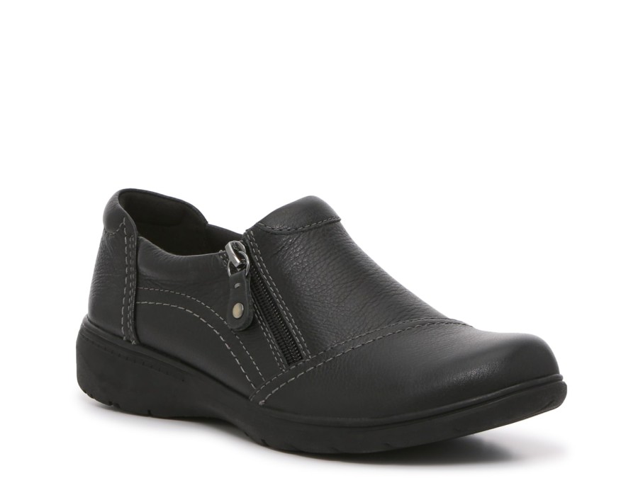 Clearance Clarks Carleigh Ray Slip-On Black