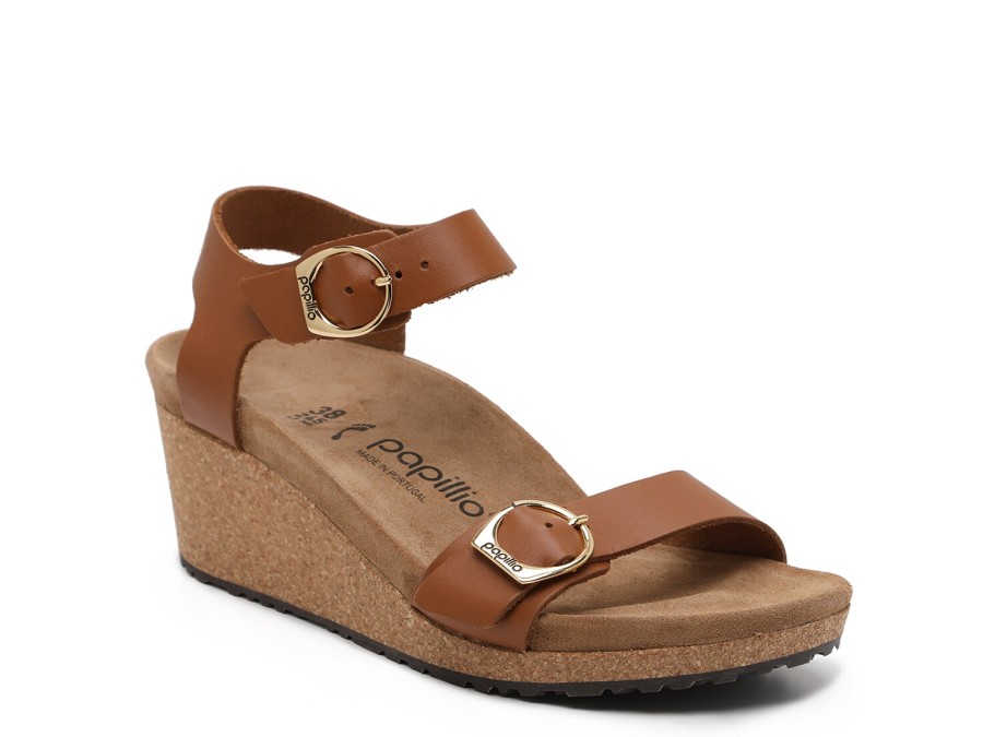 Clearance Birkenstock Papillio By Birkenstock Soley Wedge Sandal - Women'S Cognac