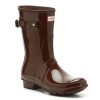 Hot HUNTER Original Short Gloss Rain Boot - Women'S Dark Brown