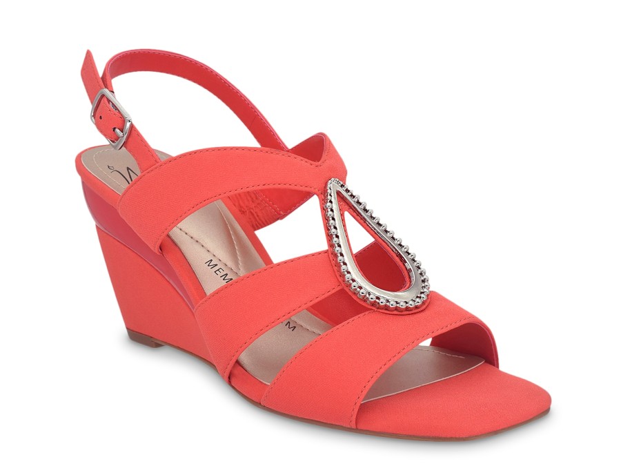 Best Impo Violetta Wedge Sandal Hot Coral