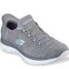 Clearance Skechers Hands Free Slip-Ins: Summits Dazzling Haze Slip-On Sneaker - Women'S Grey/Purple