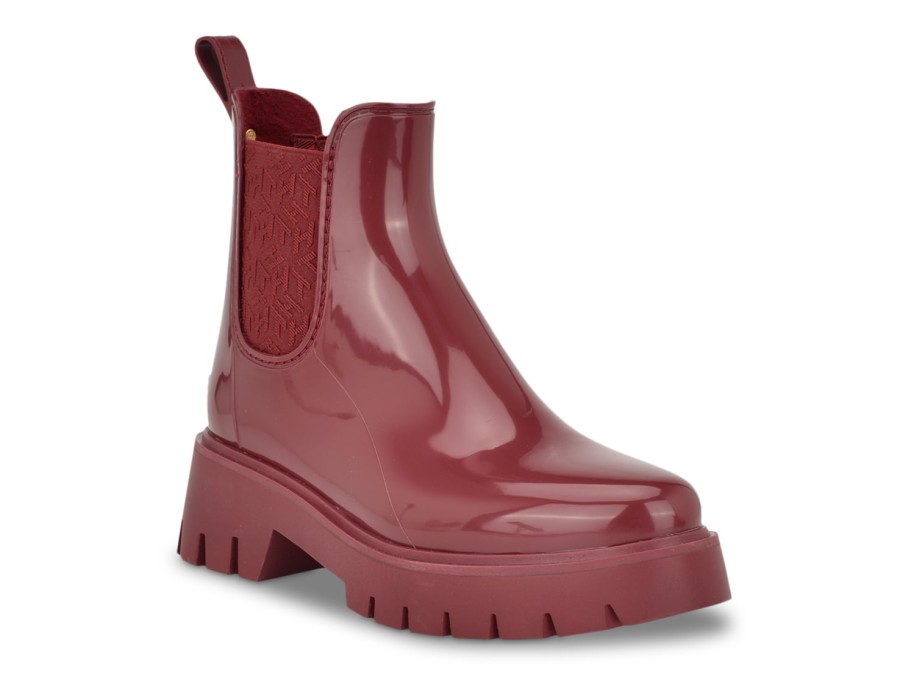 Clearance Tommy Hilfiger Dipit Rain Bootie Red