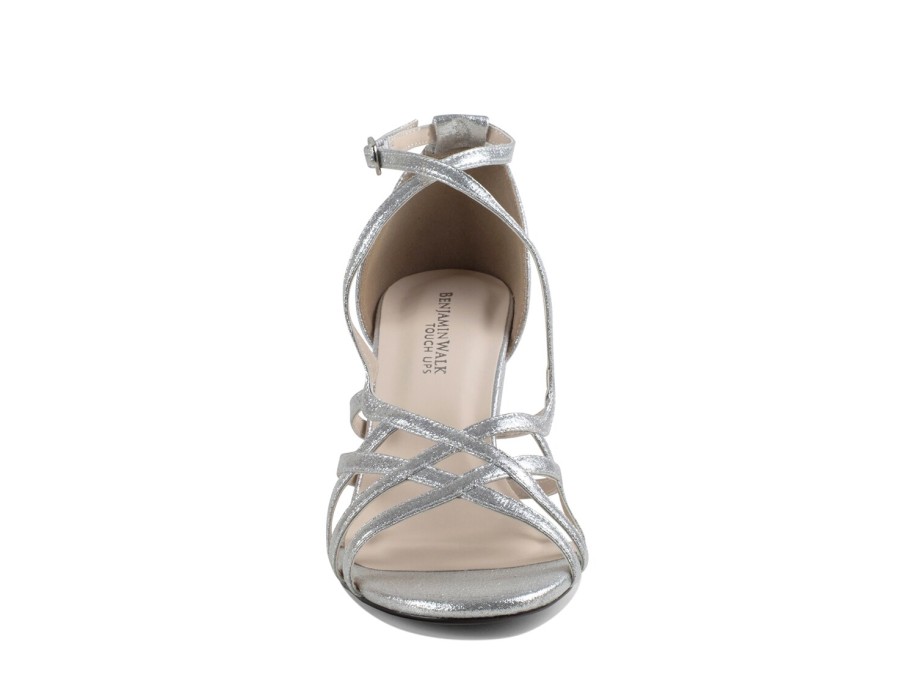 Online Touch Ups by Benjamin Walk Lupe Sandal Silver Metallic