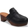 New Andre Assous Soraya Clog Black Leather