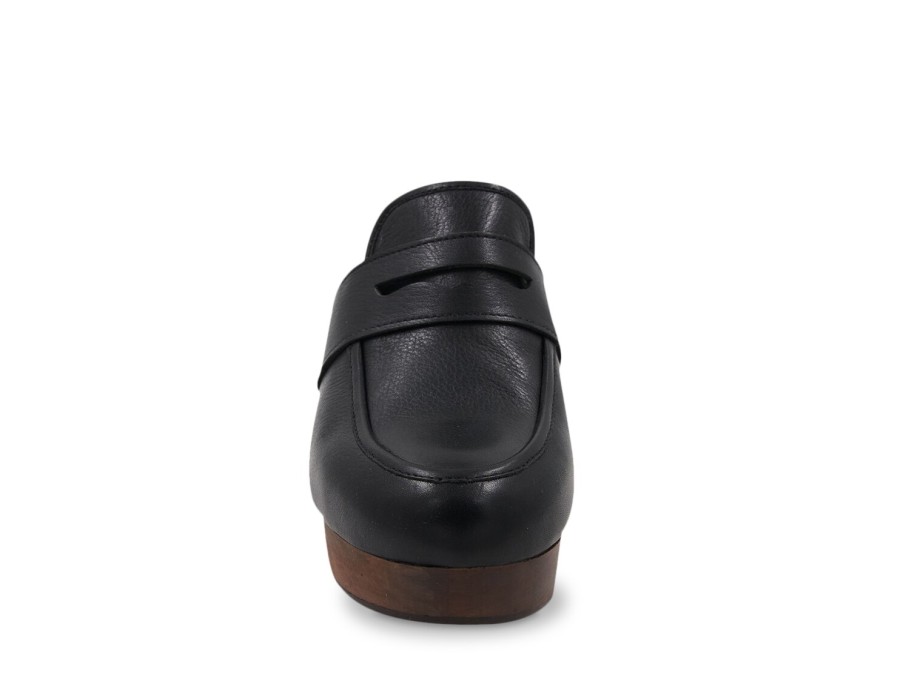 New Andre Assous Soraya Clog Black Leather