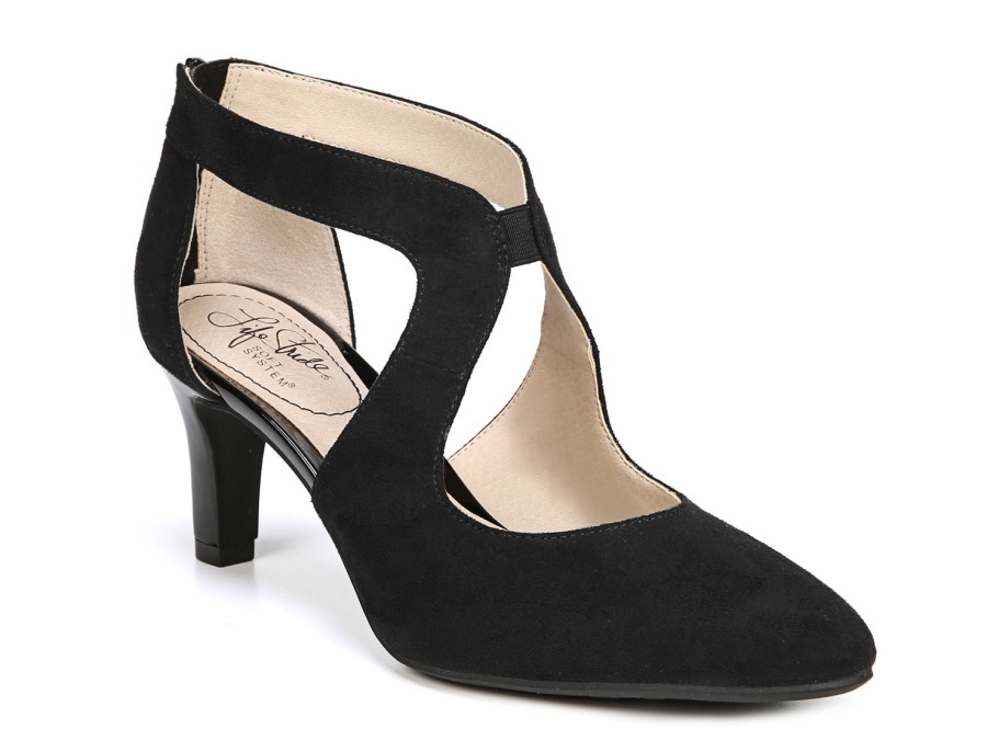 Clearance LifeStride Giovanna 2 Pump Black Faux Suede