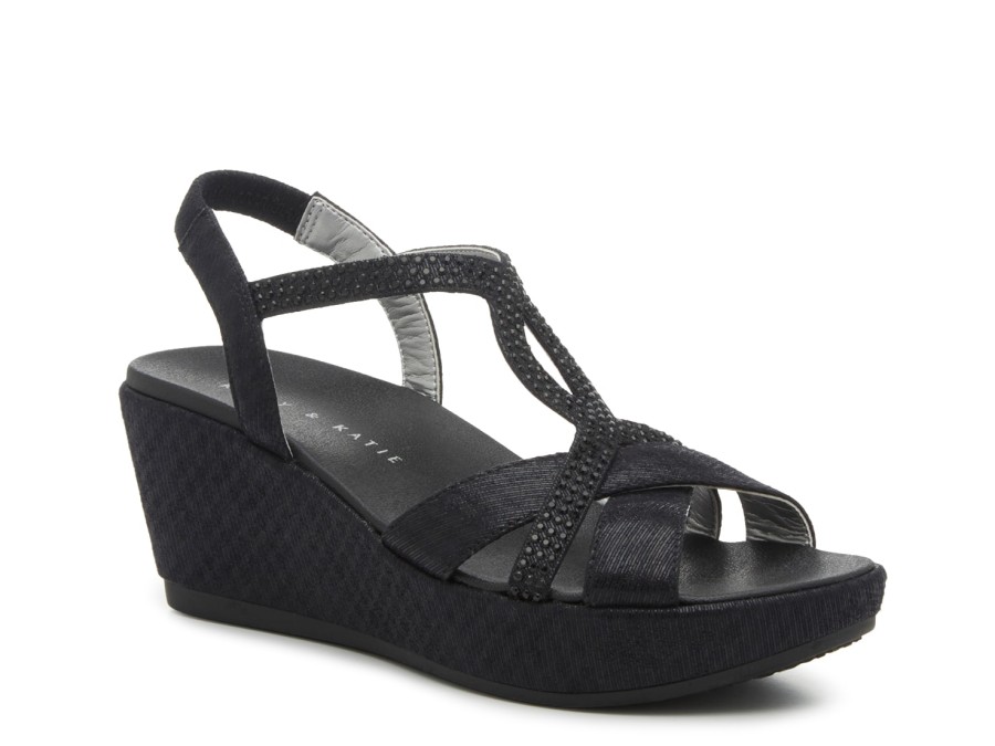 Wholesale Kelly & Katie Calasy Wedge Sandal Black