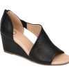 Online Journee Collection Aretha Wedge Sandal Black