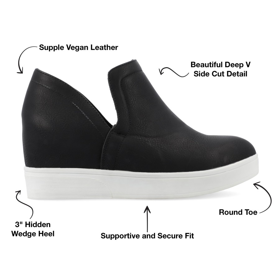 Online Journee Collection Cardi Wedge Sneaker Black