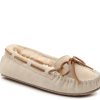 Clearance Minnetonka Cally Moccasin Slipper Taupe