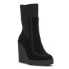 New Jessica Simpson Madwen Knitted Wedge Bootie Black