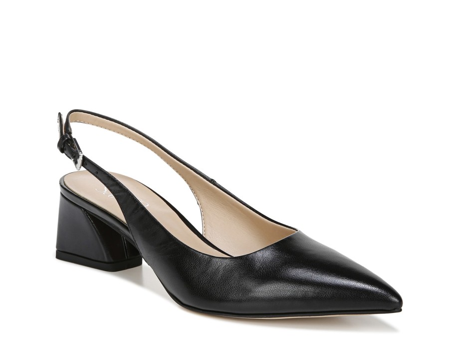 New Franco Sarto Racer Pump Black Leather