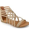 New Journee Collection Hanni Gladiator Sandal Beige