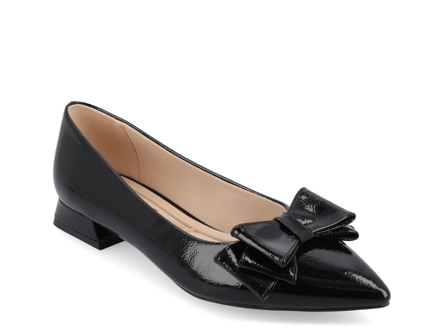 Hot Journee Collection Ophelia Flat Black Patent