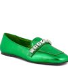 Online Rag & Co Churros Loafer Green Metallic