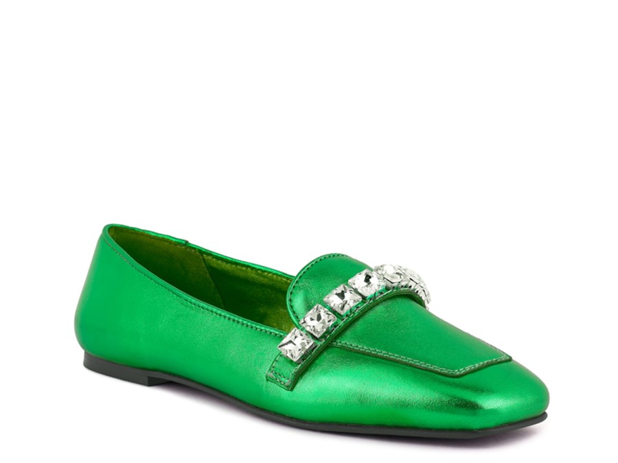 Online Rag & Co Churros Loafer Green Metallic