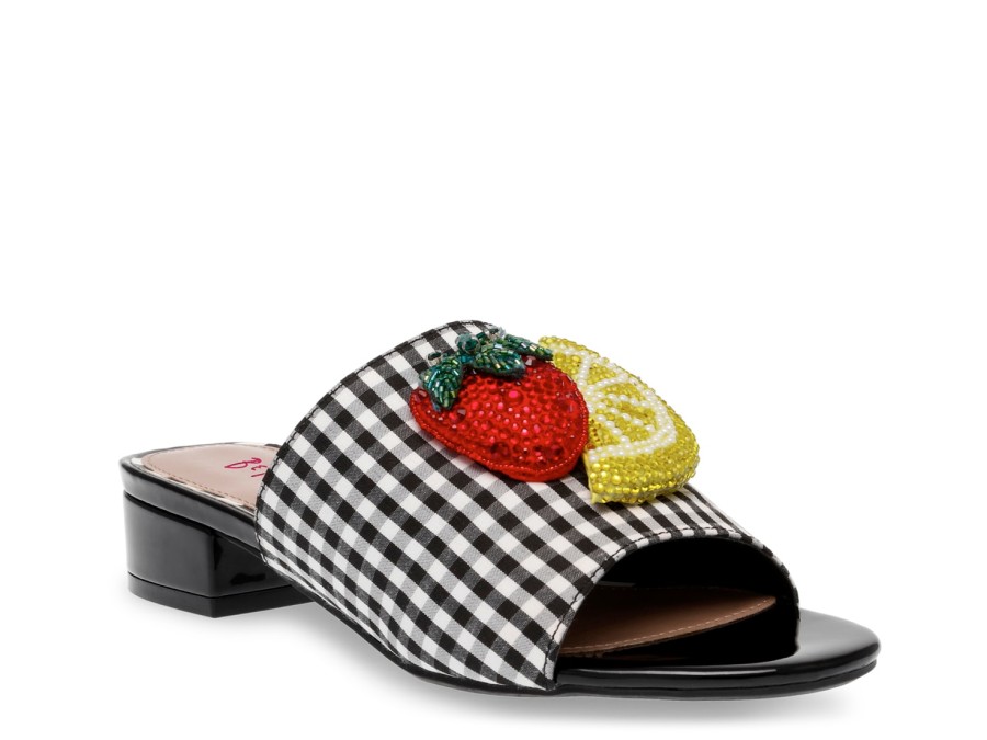 Clearance Betsey Johnson Lindy Sandal Black Multicolor