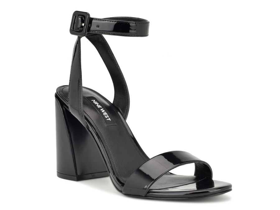 Best Nine West Realy Sandal Black Patent