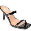 New Journee Collection Brie Sandal Black