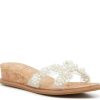 Hot Anne Klein Brianna Wedge Sandal Pearl/Cork/Clear