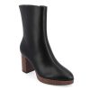 Best Journee Collection Romer Platform Bootie Black