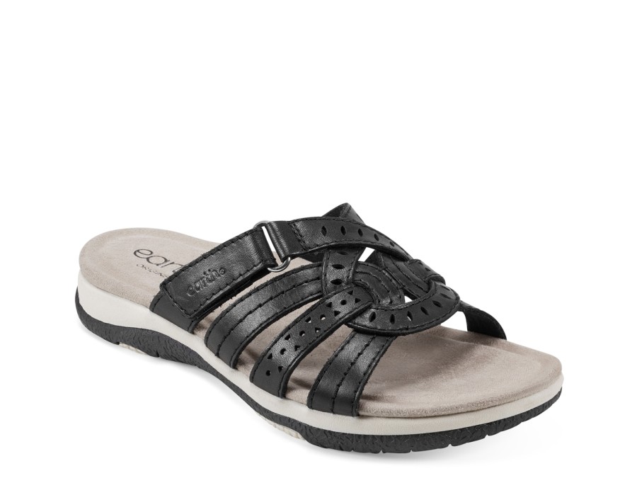 Online Earth Sassoni Sandal Black