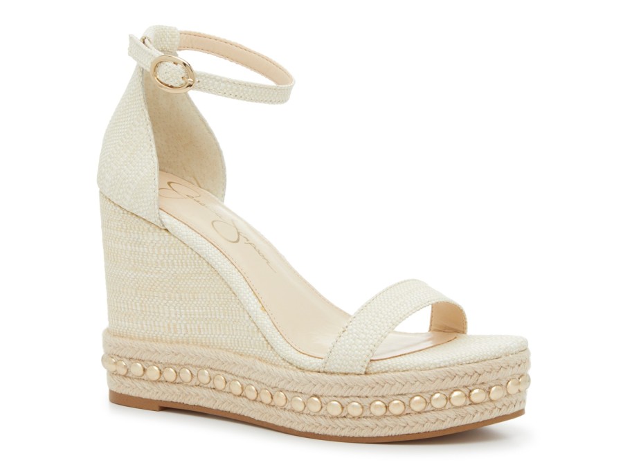 Online Jessica Simpson Hymee Wedge Sandal Off White