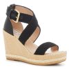 Online Steve Madden Cali Wedge Sandal Black/Tan