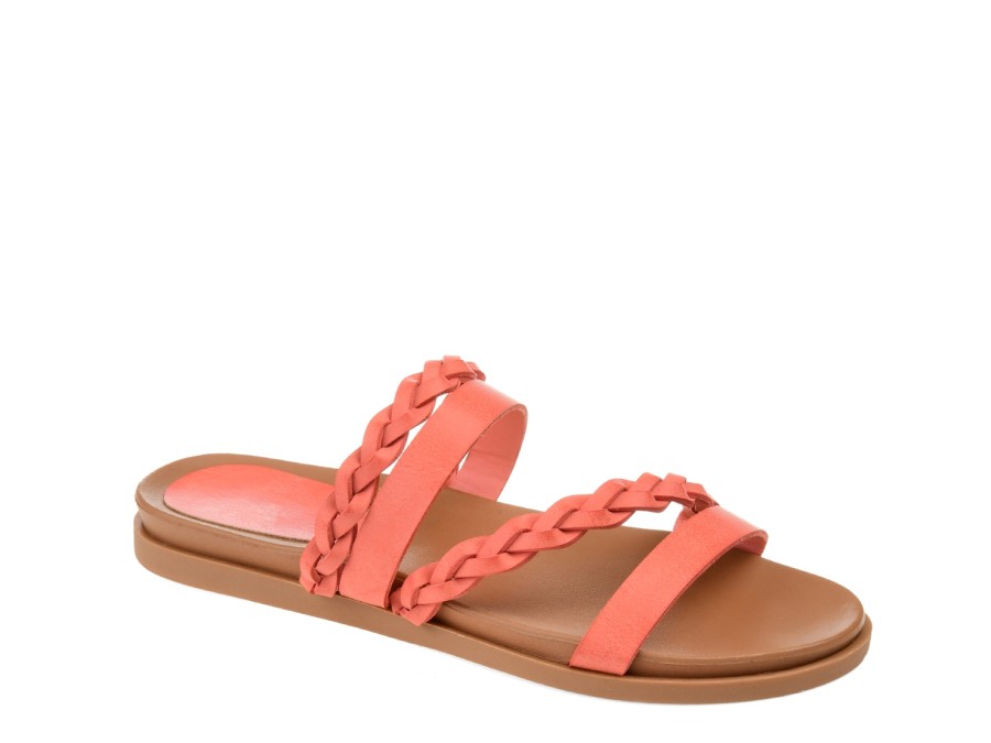 Best Journee Collection Colette Sandal Coral