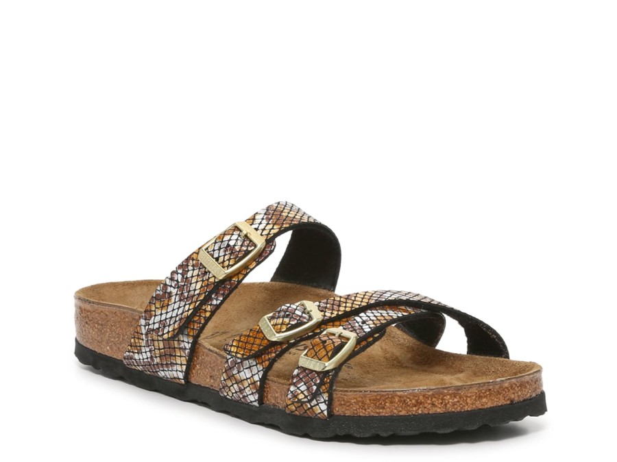 Best Birkenstock Franca Sandal - Women'S Brown/Silver/Tan Snake Print