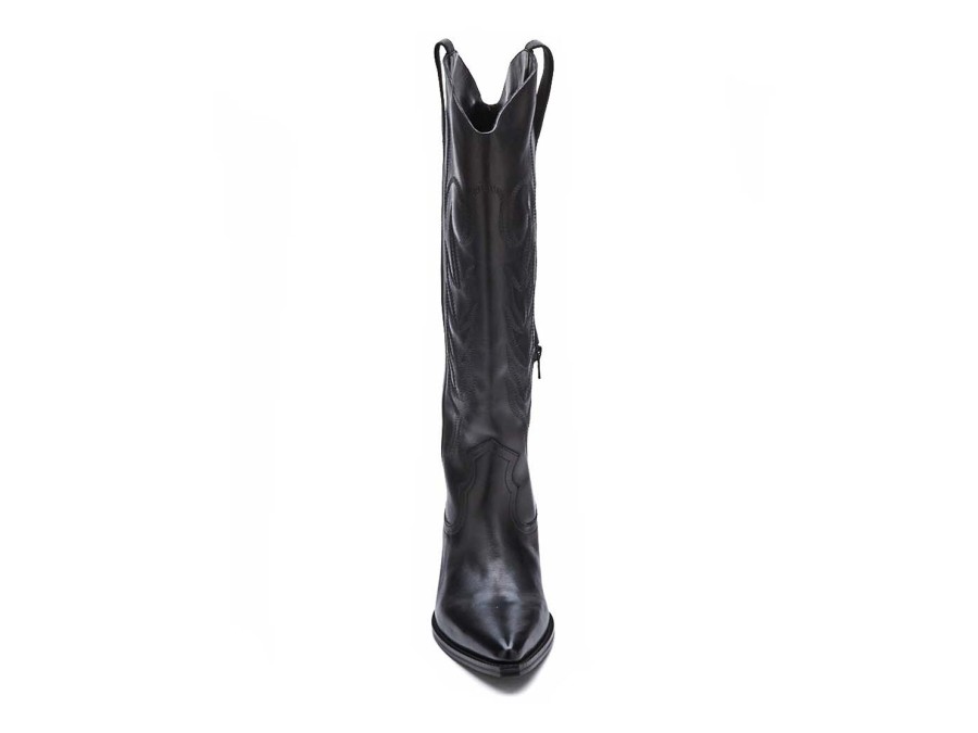 Best Coconuts Agency Cowboy Boot Black Leather