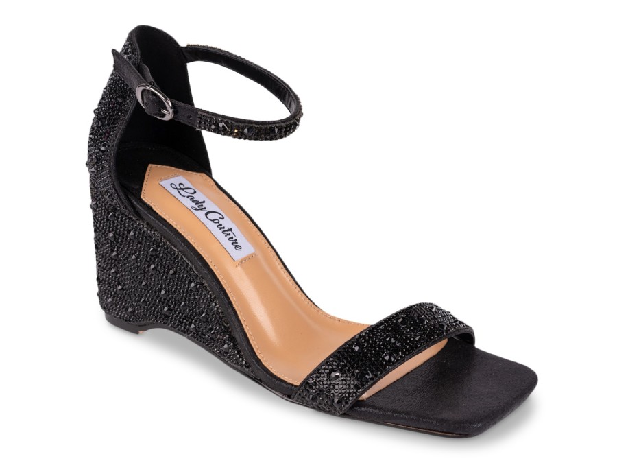 Best Lady Couture Kloe Wedge Sandal Black