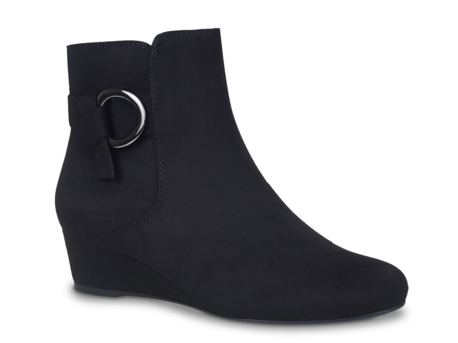 New Impo Gasha Wedge Bootie Black