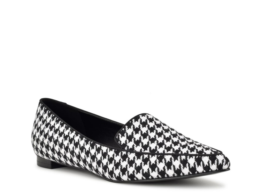 Wholesale Nine West Abay Flat Black/White Houndstooth